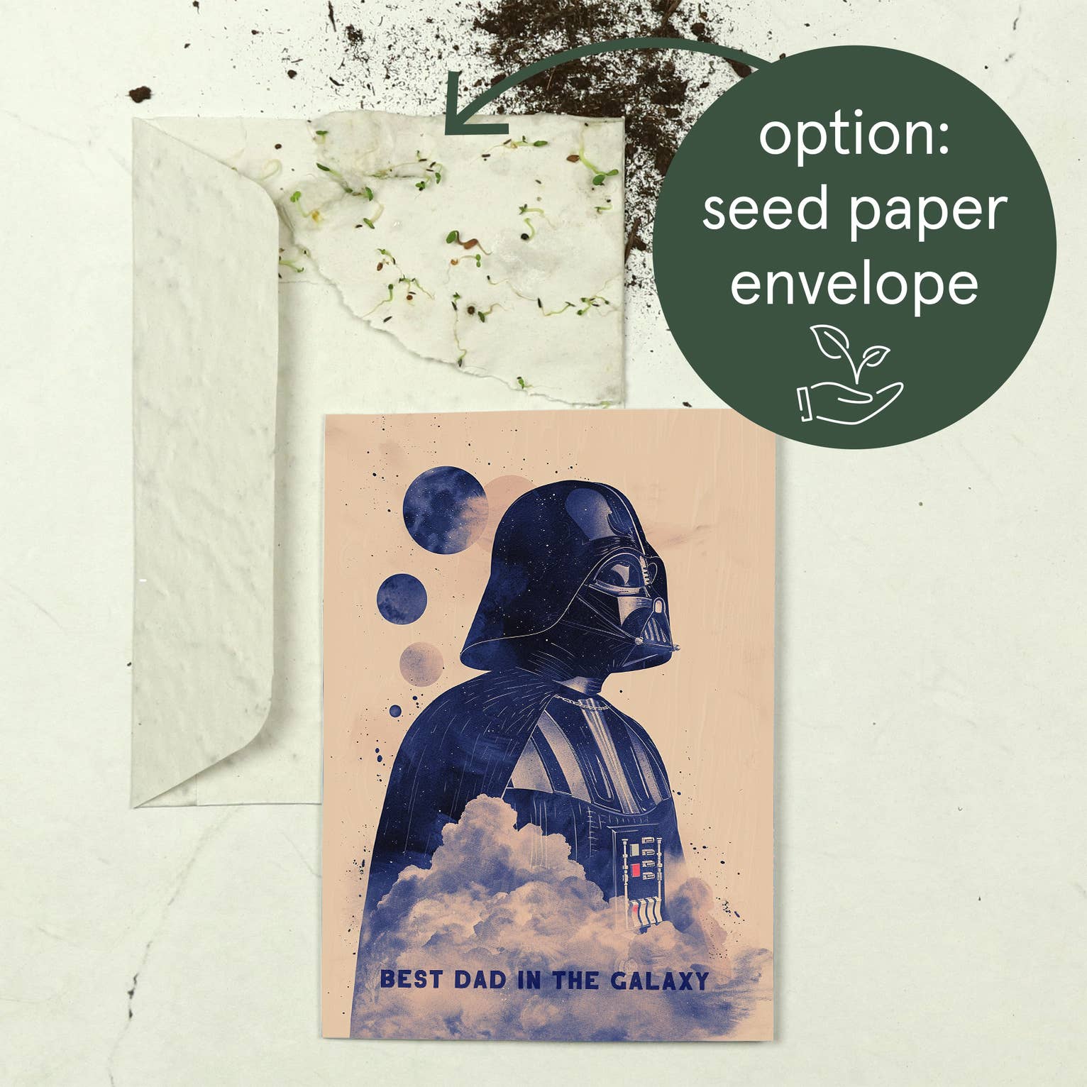 Botanopia - gifts , decor and cards for plant lovers – wholesale Farsdagskort – Bästa pappa i galaxen | Fars dag-kort8