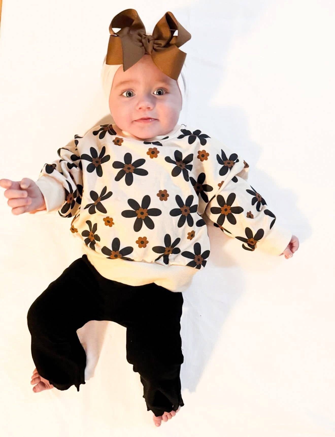 Lettie Grays Clothing - Wholesale Sweatshirt - Kids - LG Retro Bloom Crewneck1