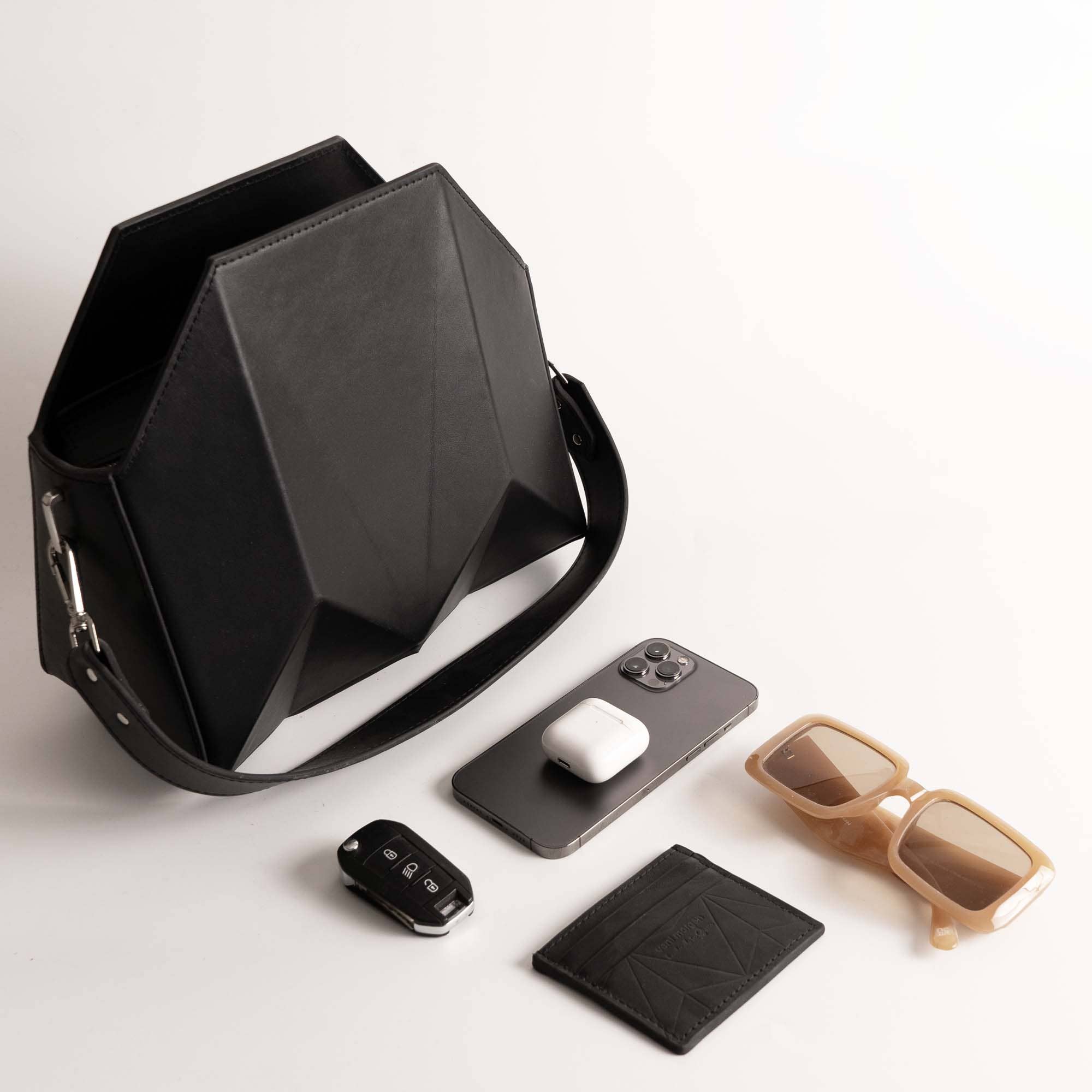 veni morgan - Wholesale Top Handle Bag - Women's - bako in black leather8