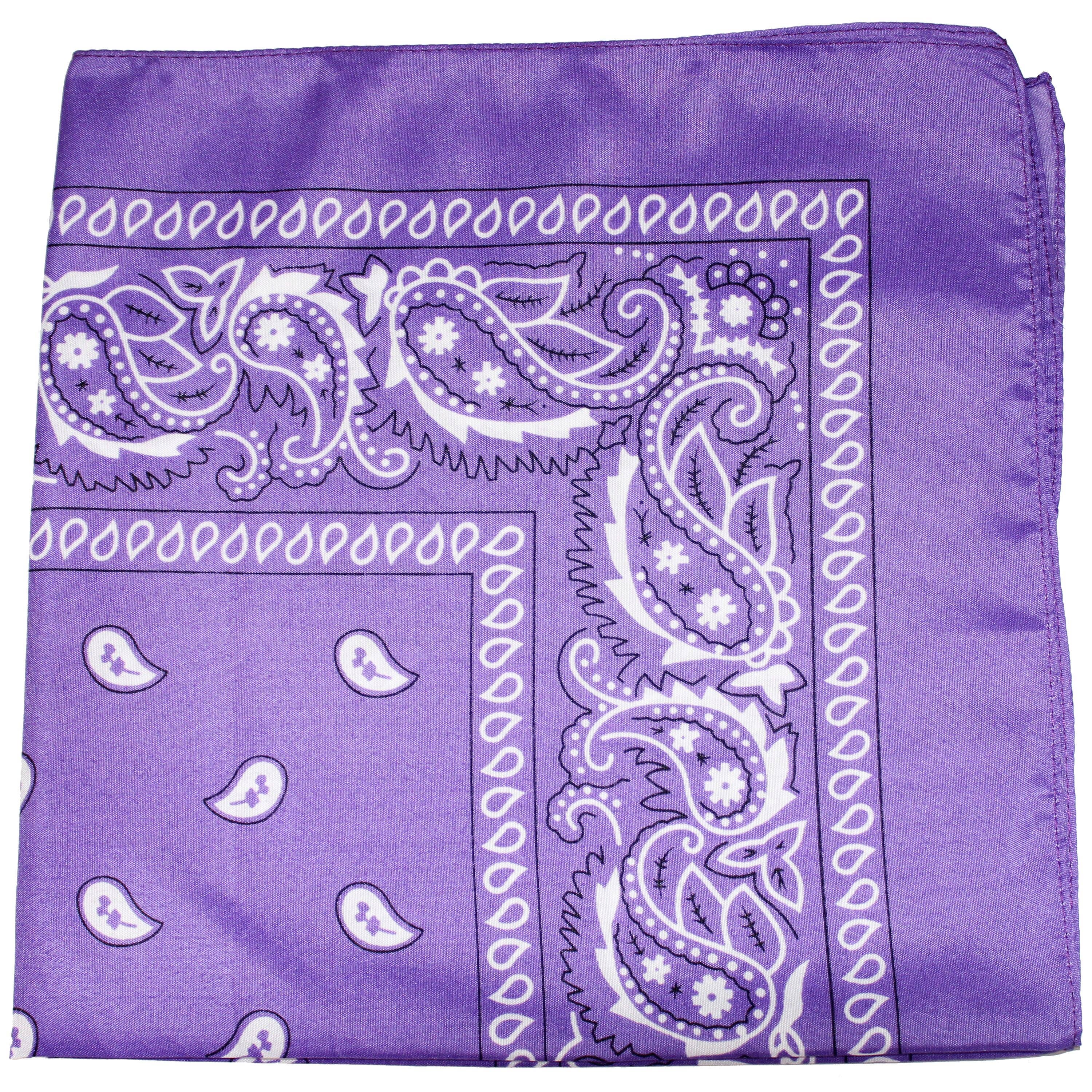 Auction Clearance - Wholesale Bandana - Unisex - Polyester Extra Large Bandanas Paisley 27"x27" (Individual)10