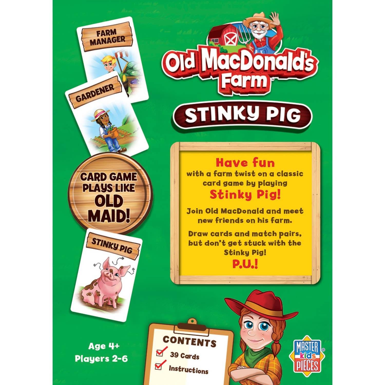 Masterpieces Puzzles - Wholesale Card Game - Old MacDonald's Farm - Stinky Pig Card Game2