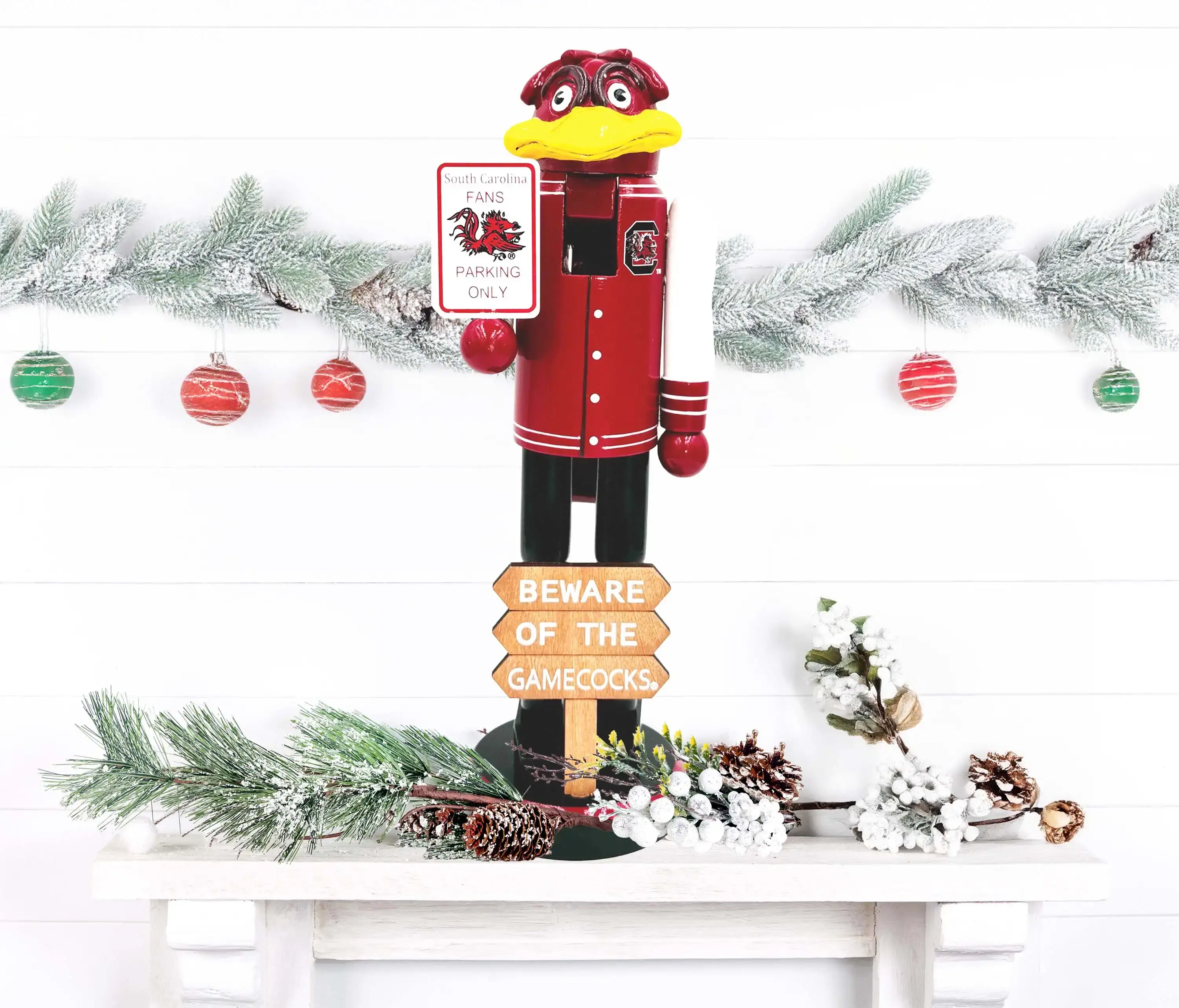 Santa’s Workshop Inc. - Wholesale Holiday Nutcracker - 12" South Carolina Beware of the Gamecocks Nutcracker3