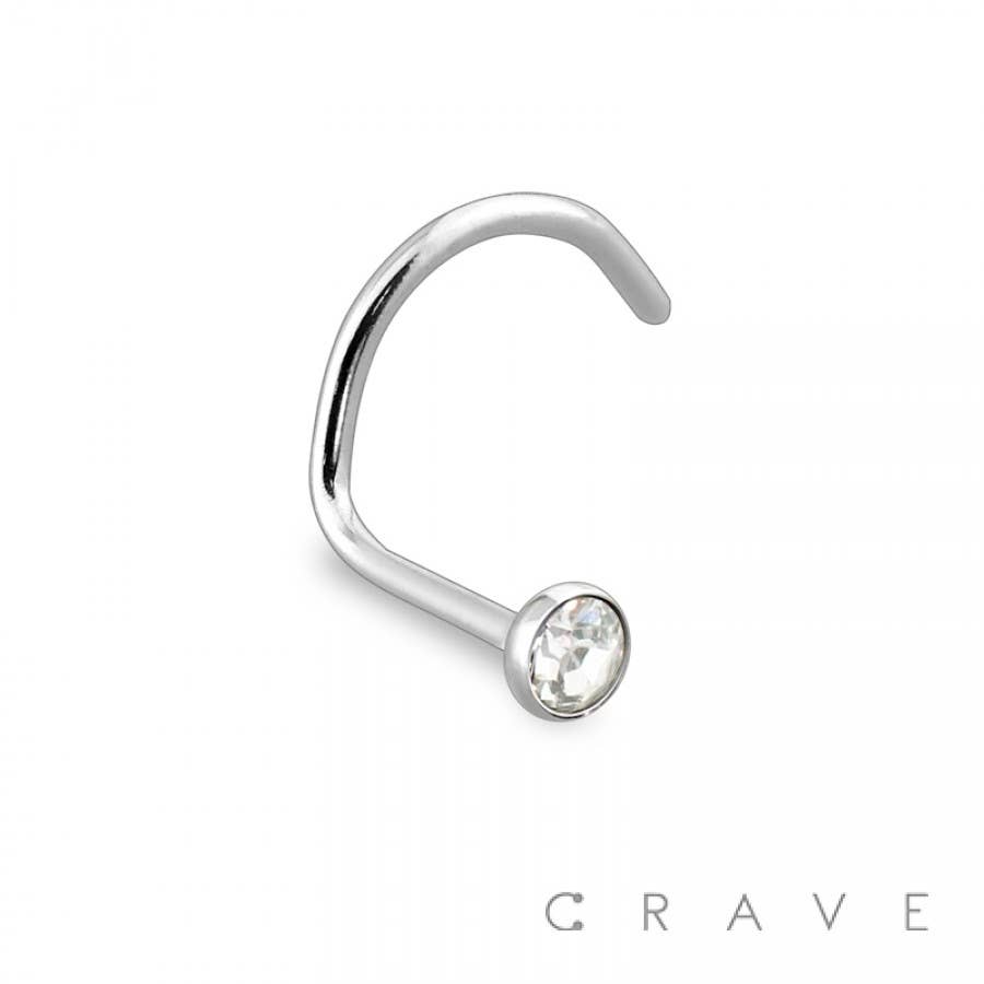 CRAVE - Wholesale Neusring - 316L CHIRURGISCH STAAL NEUSSCHROEF VISHAAK MET EDELSTEEN1