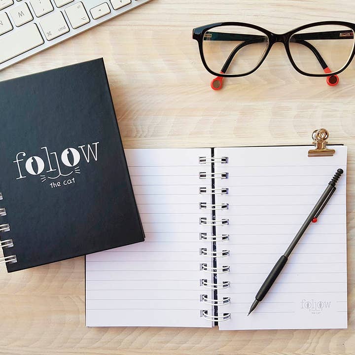 Small Thick Notebook - Follow the Cat "Essential" for wholesale by Follow The Cat