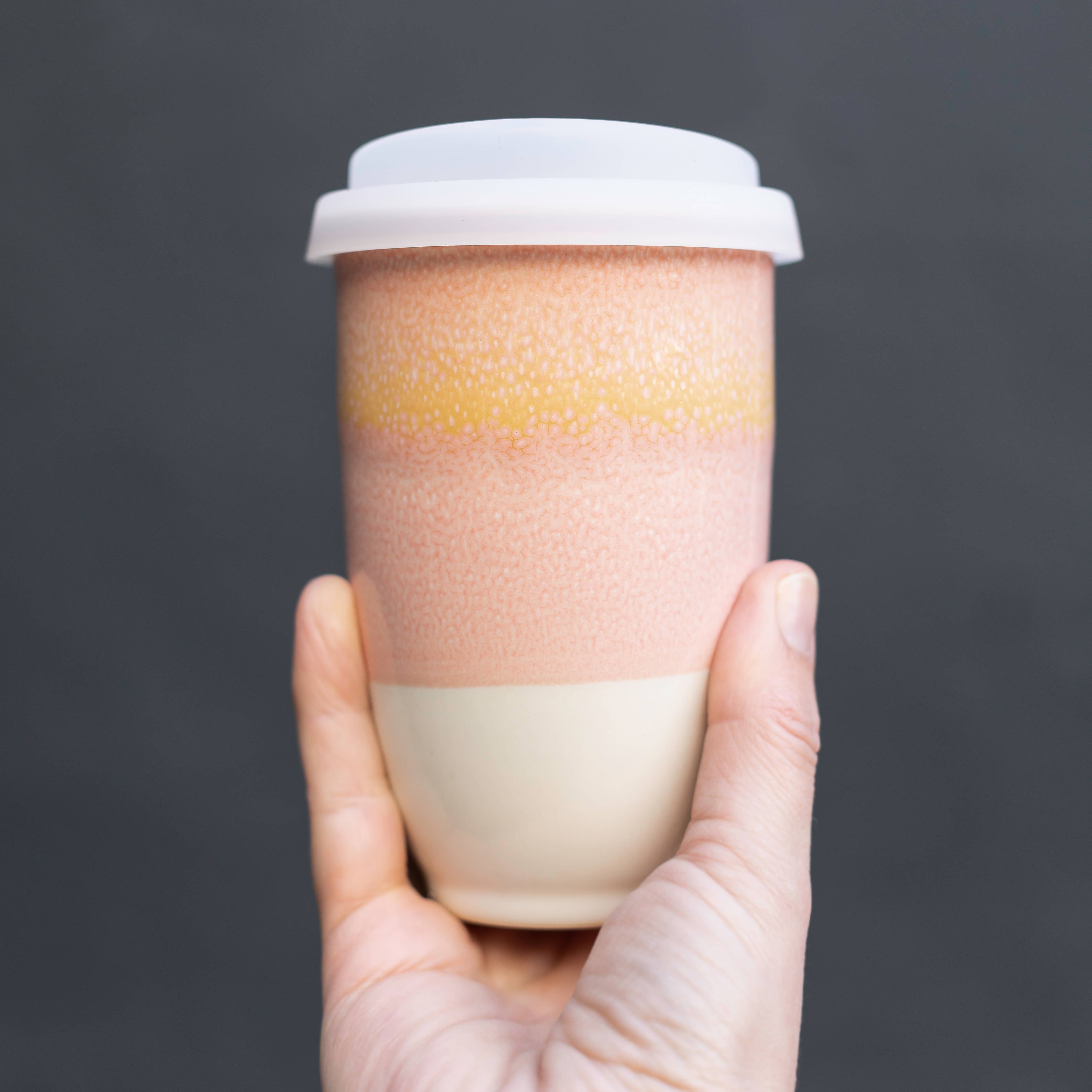 Nova Ceramics Travel Mugs - Wholesale Coffee/Tea Cup - Afterglow 12oz Ceramic Travel Mug – Reusable & Giftable2