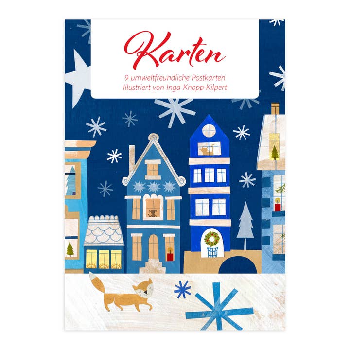 Set di cartoline "Inga Knopp-Kilpert - Natale I" per la vendita all'ingrosso da parte di paruspaper. nutzfeine papeterie
