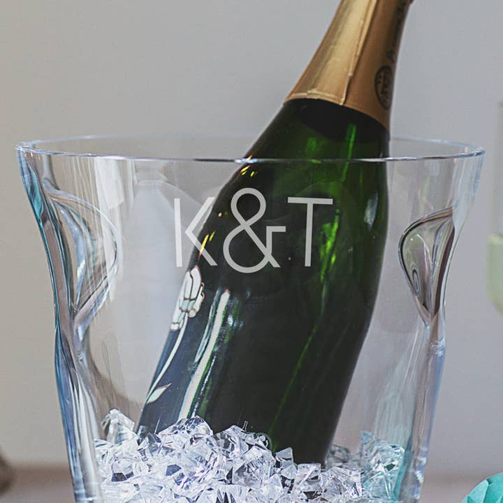 Personalised Initials Crystal Champagne Bucket for wholesale by Becky Broome