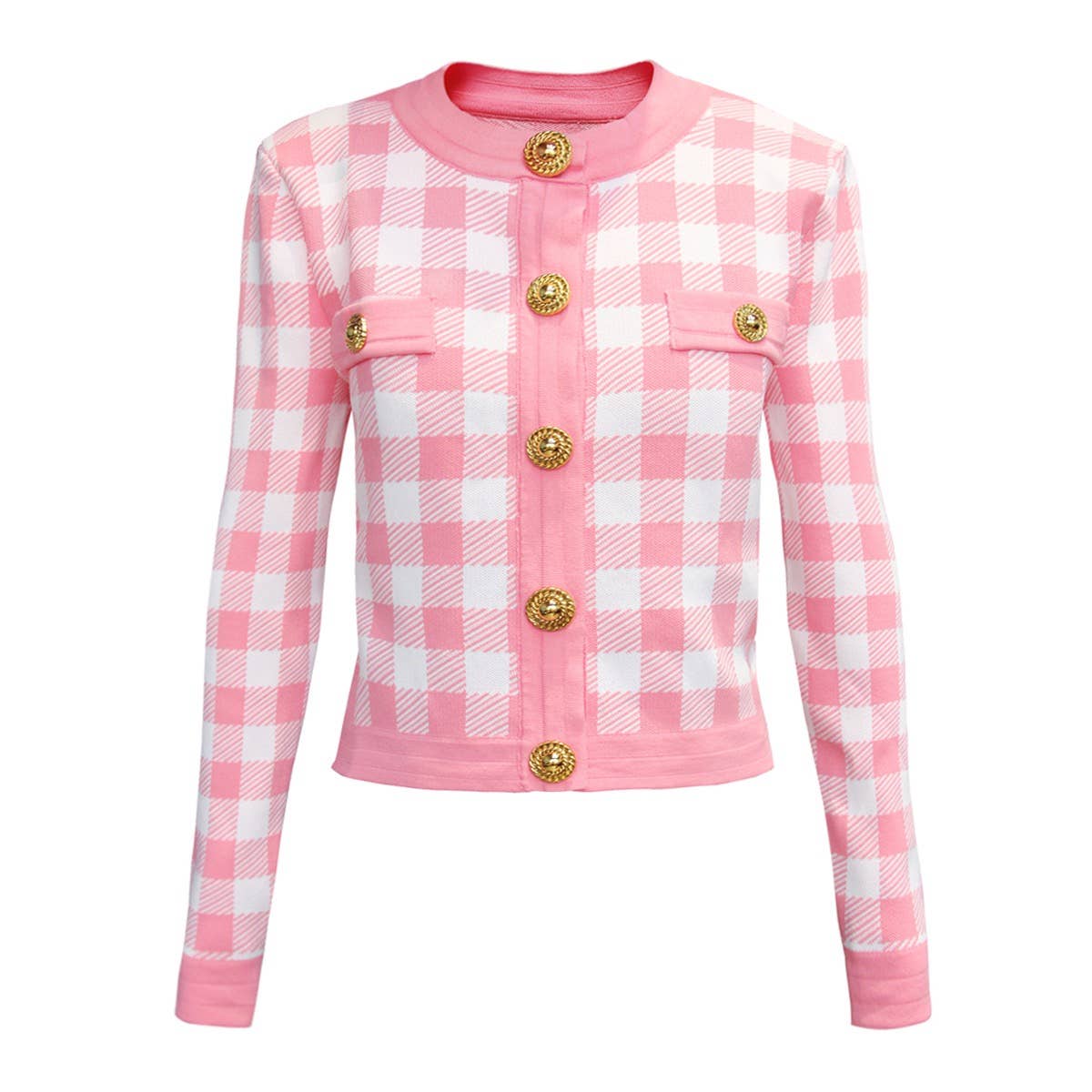 Productseeker - Wholesale Cardigan - Women's - JK071 Chic Plaid Cardigan Jacket - Autumn Essential1