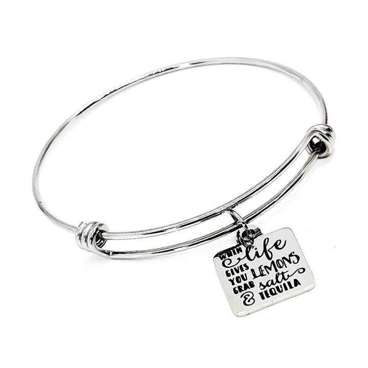 Cadeau pour les moments difficiles, Bracelet "Quand la vie te donne des citrons, prends du sel et de la tequila", Cadeau pour petite amie, Cadeau pour escapade entre filles, Voyage entre filles, Sympathie pour la vente par JKCE Designs