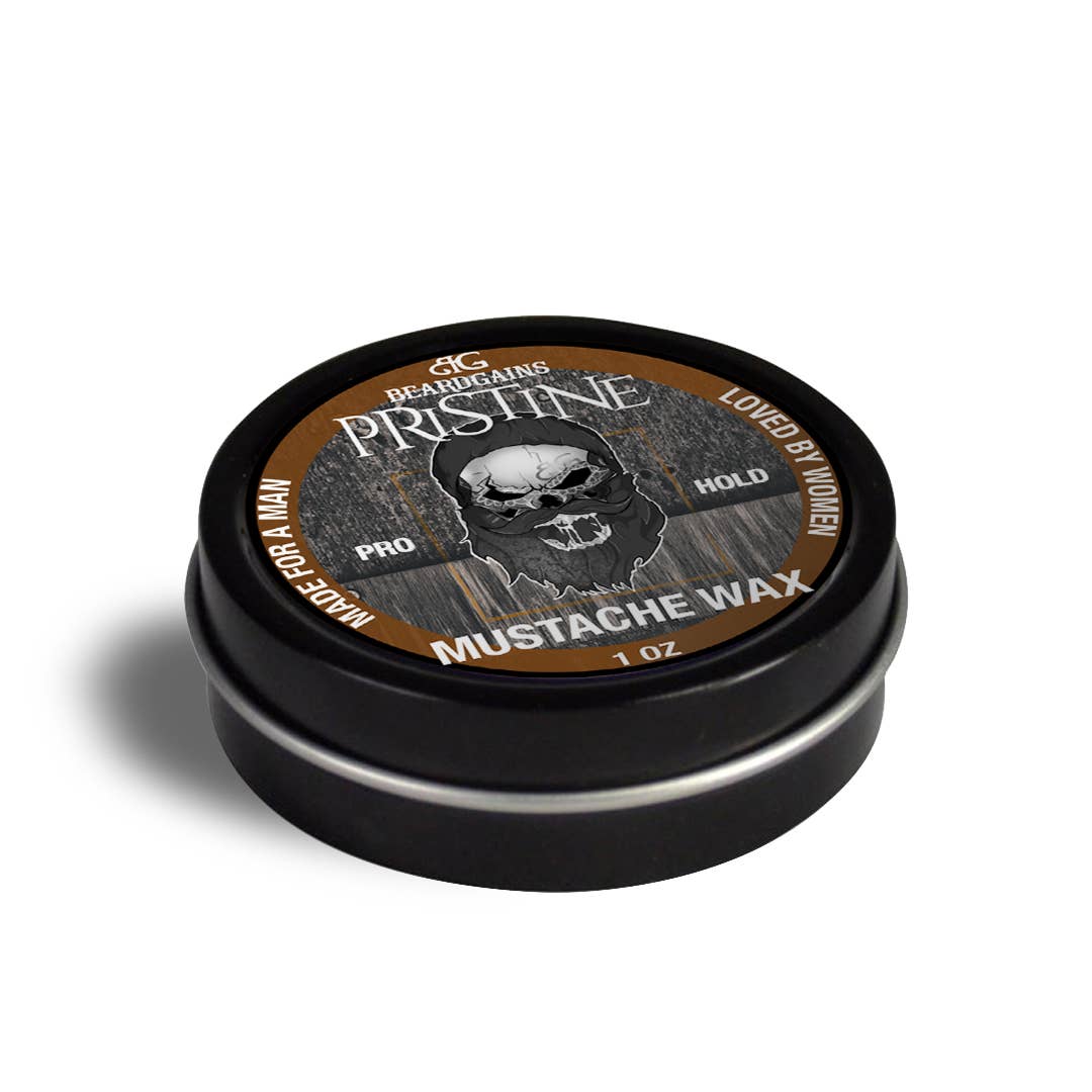 Beard Gains - Wholesale Beard Styling Product - 1 oz Brown Firm Mustache Wax1