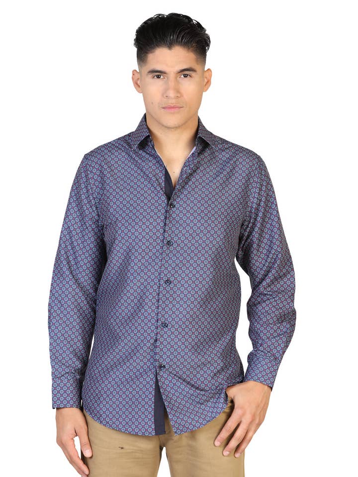 Men's Long Sleeve Casual Shirt El Señor de los Cielos 125110 for wholesale by J&J WESTERN WEAR