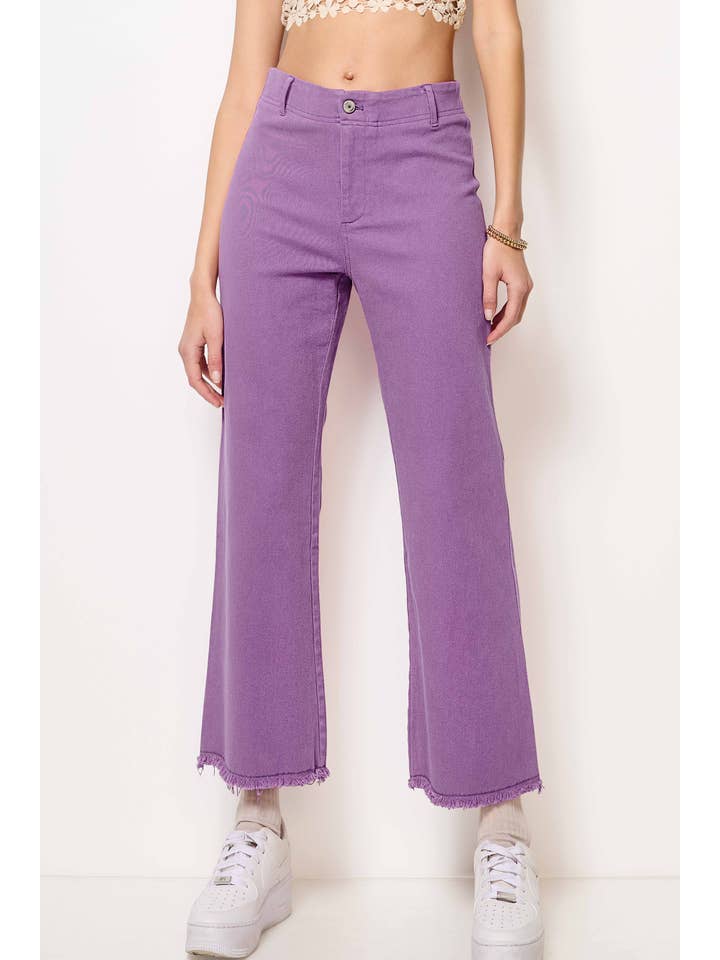 La Miel – Calças - Mulher por atacado – MCP3113-Calças Flare elástica de Cintura Alta Lavada e Macio46