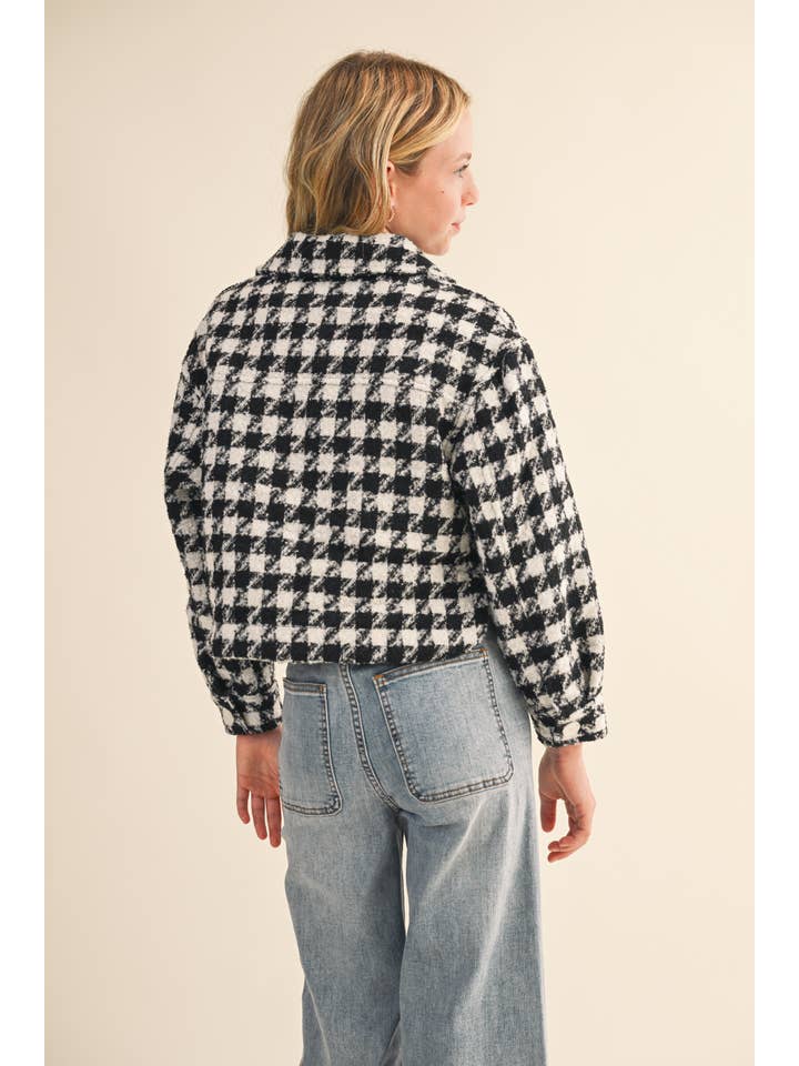 heart and arrow - Wholesale Jacket - Kids - TWEEN KIDS GIRLS Tweed Houndstooth Pattern Jacket (7-14)11