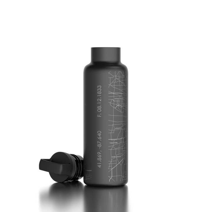 Well Told - Wholesale Water Bottle - Chicago, IL City Map - 21 oz Insulated Water Bottle9