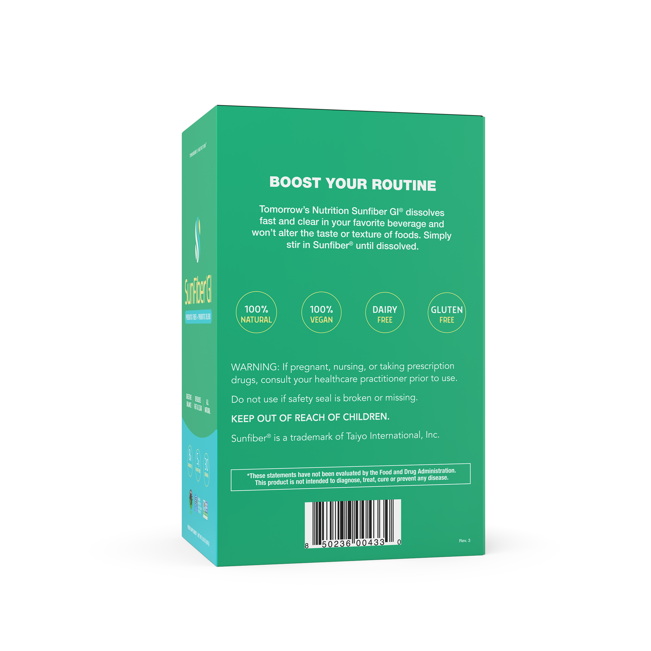 Tomorrows Nutrition - Wholesale Oral Supplement/Vitamin - Sunfiber GI3