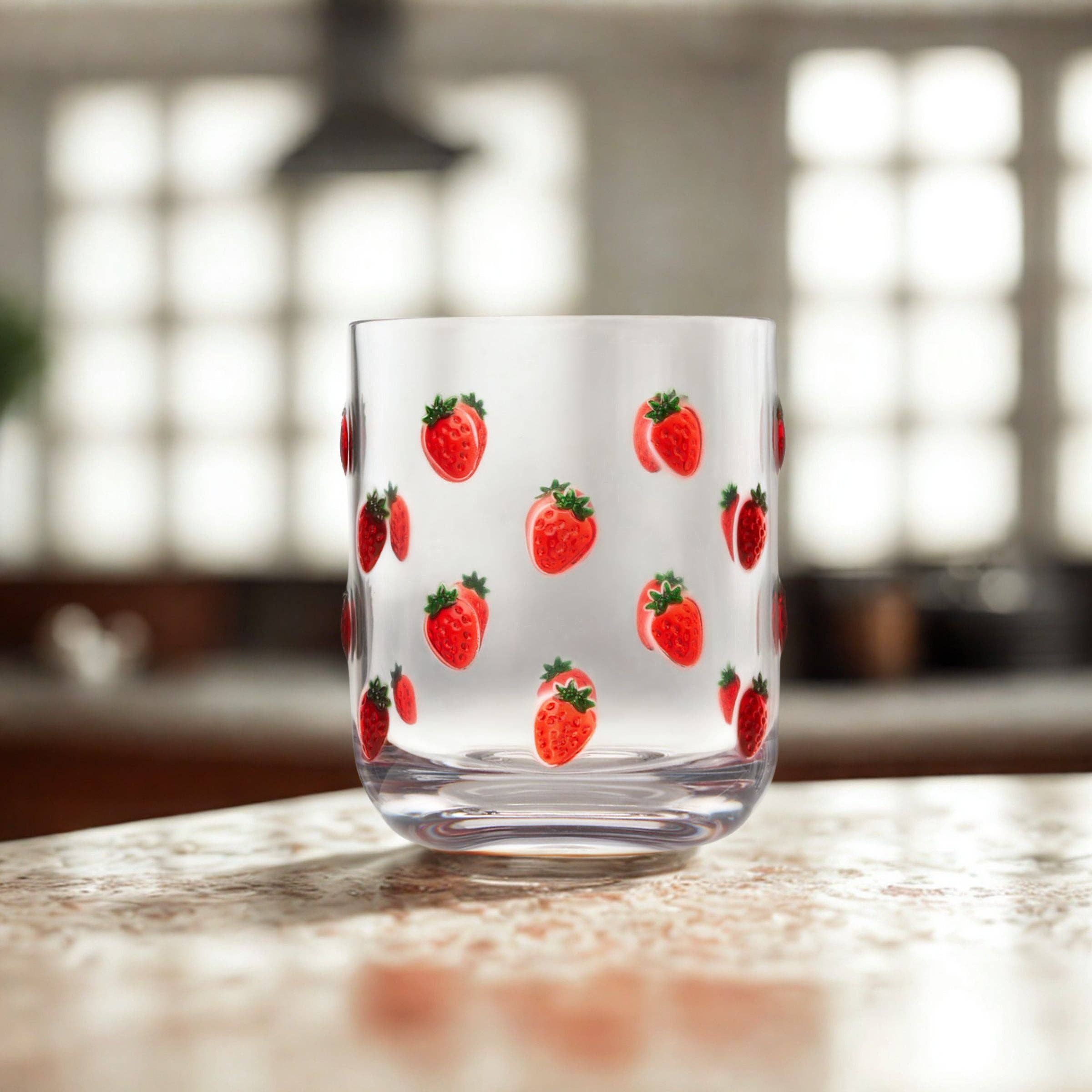 Godinger - Wholesale Cocktail/Liquor Glass - Acrylic Strawberry Icon Double Old Fashion1