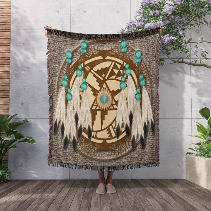 3dRose - Wholesale Throw Blanket - 3dRose, Designer One of A Kind Native American Art, Blanket2