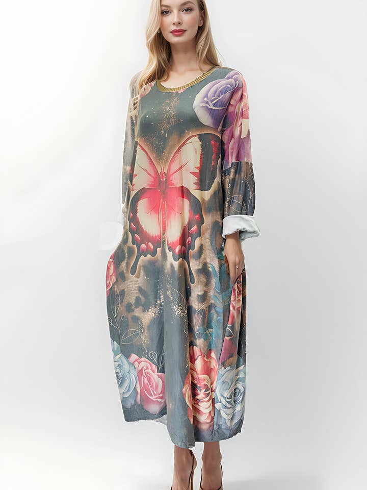 Vestido Borboleta com 2 Bolsos e Tamanhos por atacado de Misstreat