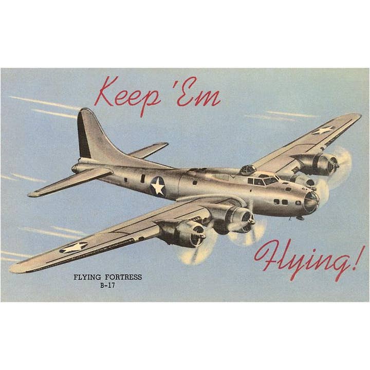 Carte postale AV-115 Gardez-les en vol, Forteresse volante pour la vente par Found Image Press