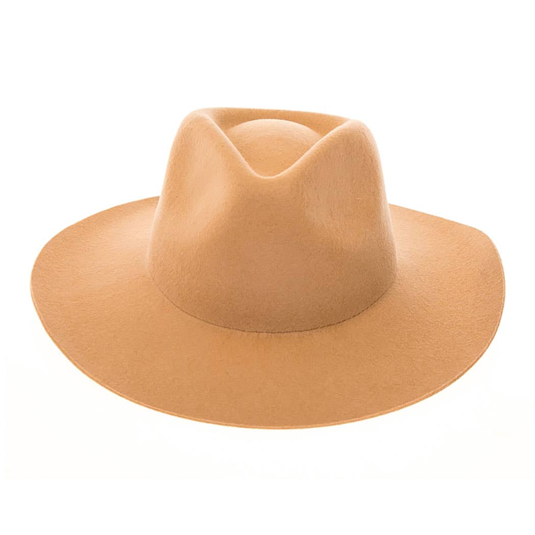 AdornWise - Wholesale Fedora - Women's - Wool Rancher Hat - 100% Australian Wool, Teardrop Crown 1
