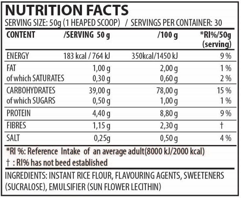 BMXX Sports Nutrition – Großhandel Protein-/Superfood-Pulver – REISCREME - vegan! - 1500 g6