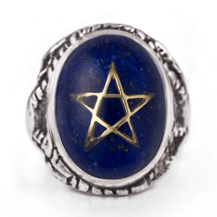 18K Revival Star Lapis Lazuli Angel Heart Ring for wholesale by Alex Streeter