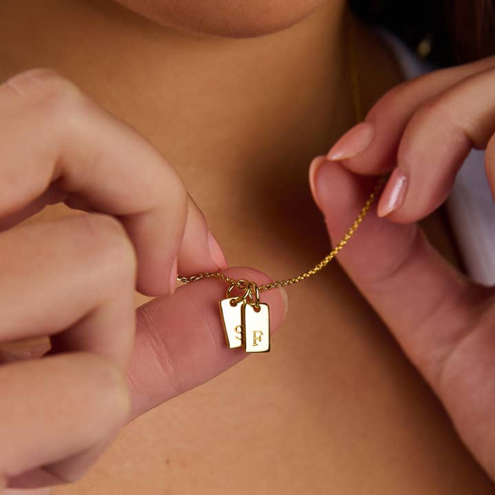 Little Sky Stone - Wholesale Individual Charm/Pendant - Initial Letter Tag Charm1