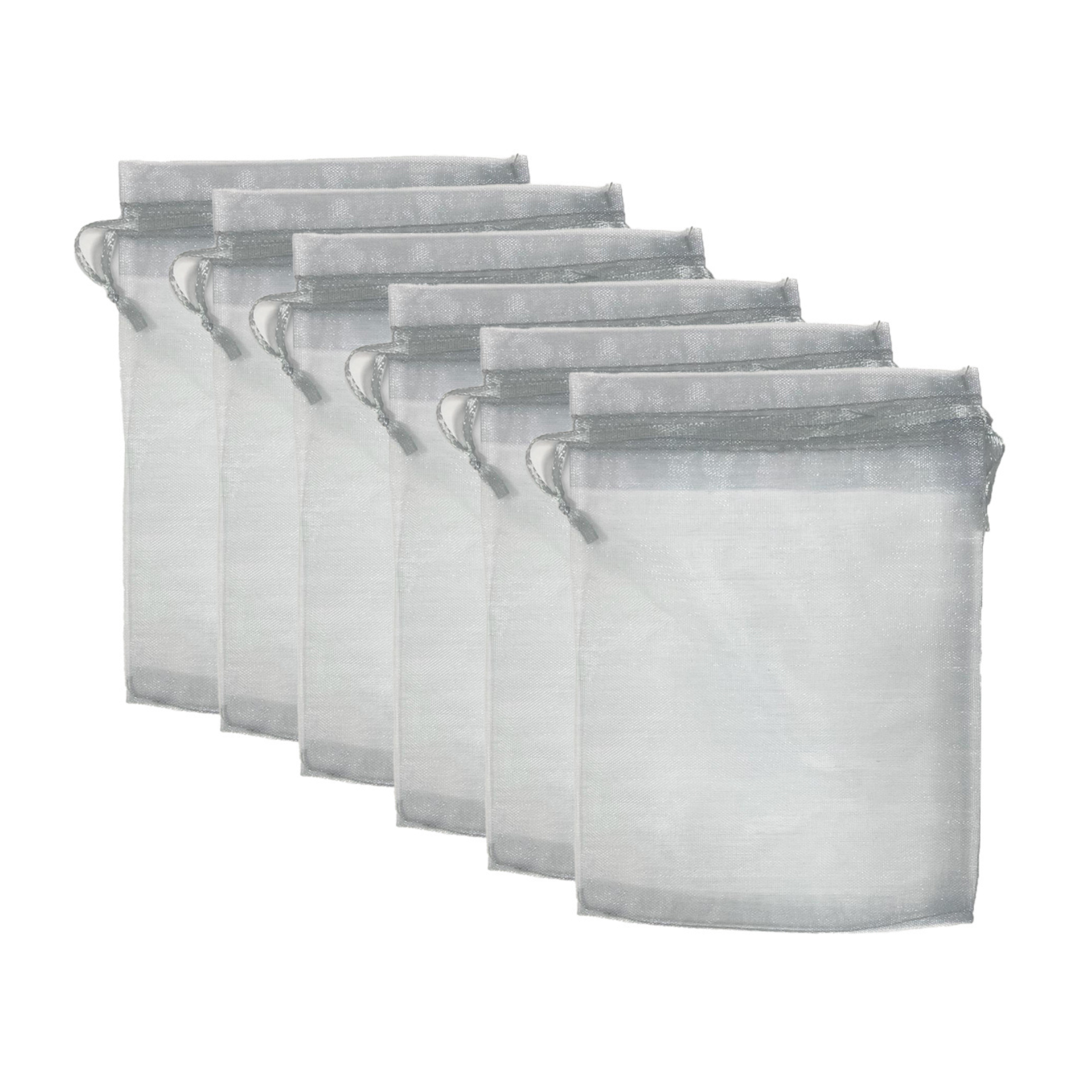 Angels Craft - Vendita all'ingrosso Buste regalo - Sacchetti in tessuto organza, 6 pezzi da circa 10x15 cm (6 colori disponibili)1