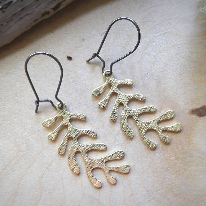 Seaweed earrings for wholesale by Enchantments by Kathy Welsh