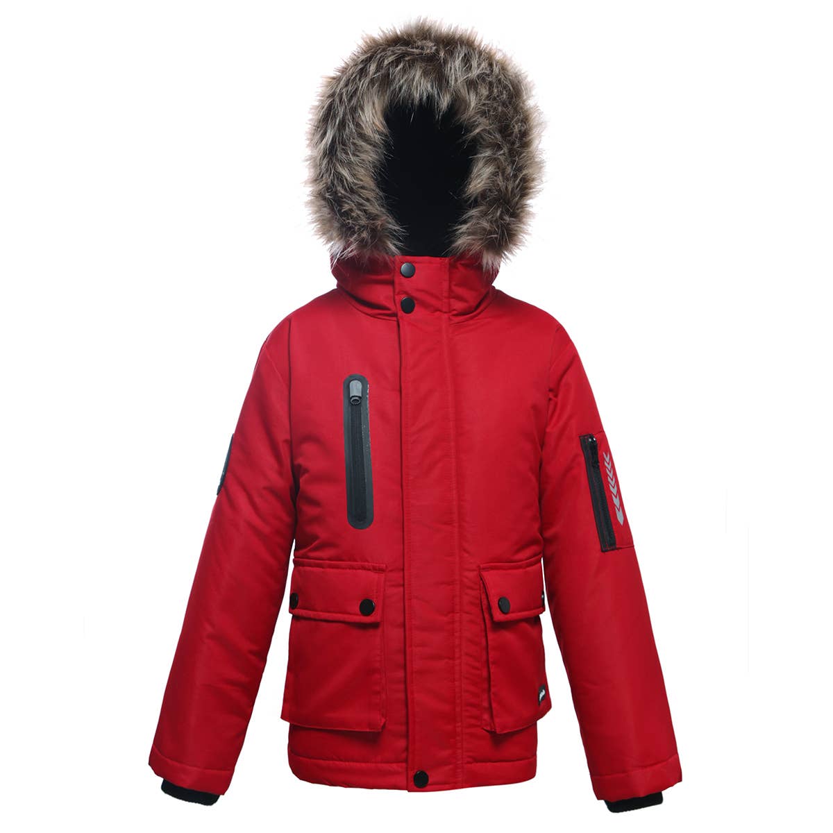 Rokka & Rolla - Wholesale Parka - Kids - Boys' Winter Coat with Faux Fur Hood Parka Jacket37