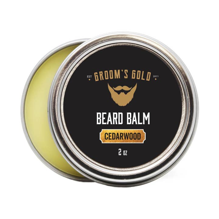 Groom's Gold Styling Beard Balm- Cedarwood for wholesale by Groom's Gold