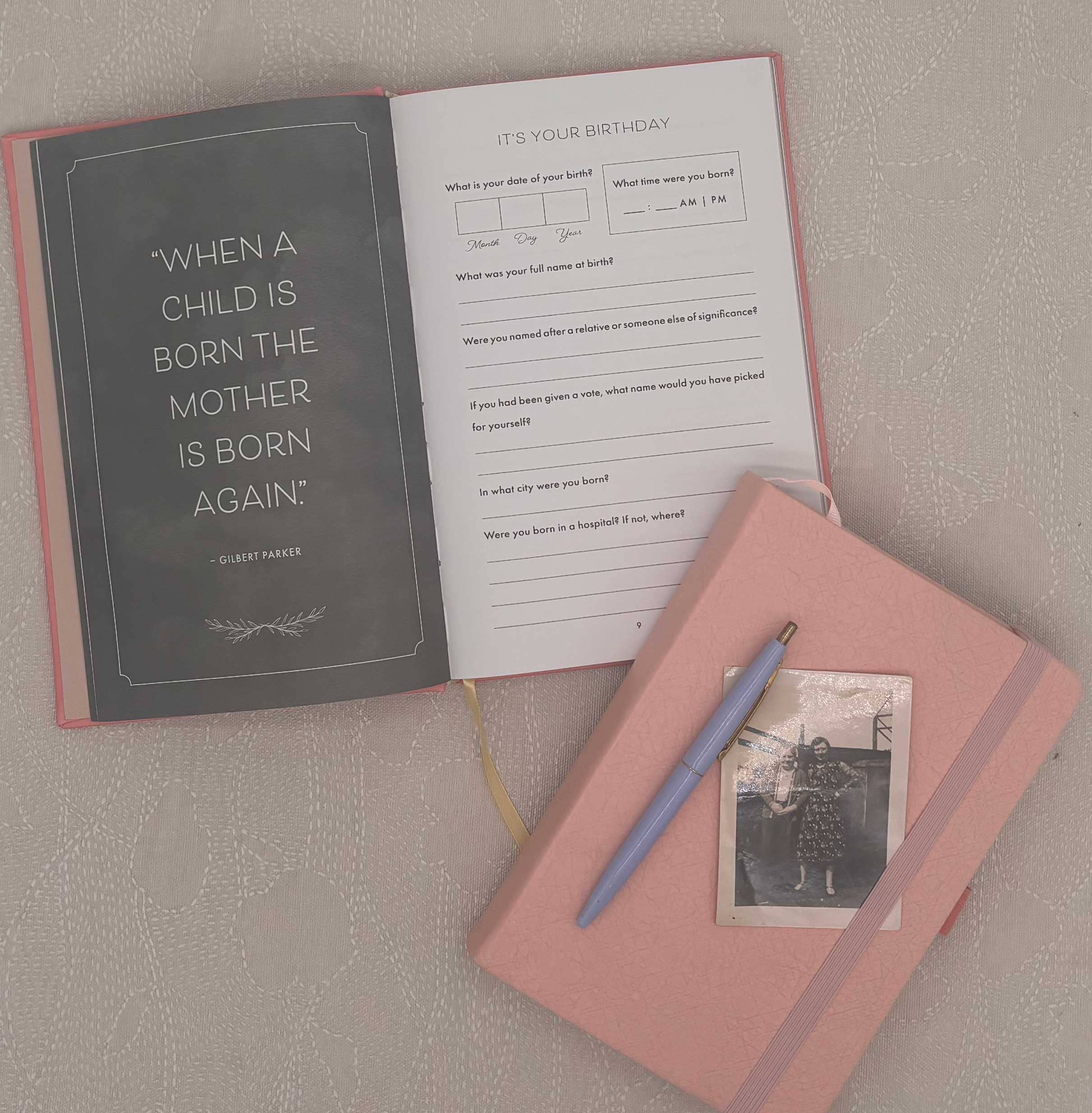 Hear Your Story - Wholesale Journal/Diary - Mom, I Want to Hear Your Story Heirloom Rose Leather Cover Version5