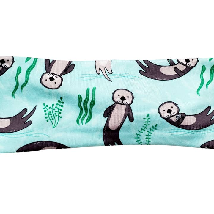 "Otters in Zeewier" Klassieke Hoofdband voor wholesale door HappyAK Handmade Headbands and Neckwear