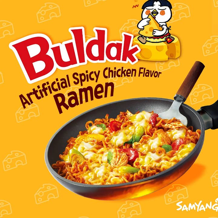 K Moitves - Wholesale Ramen - Samyang Cheese Buldak Chicken Flavor Ramen-140g (Pack of 5)