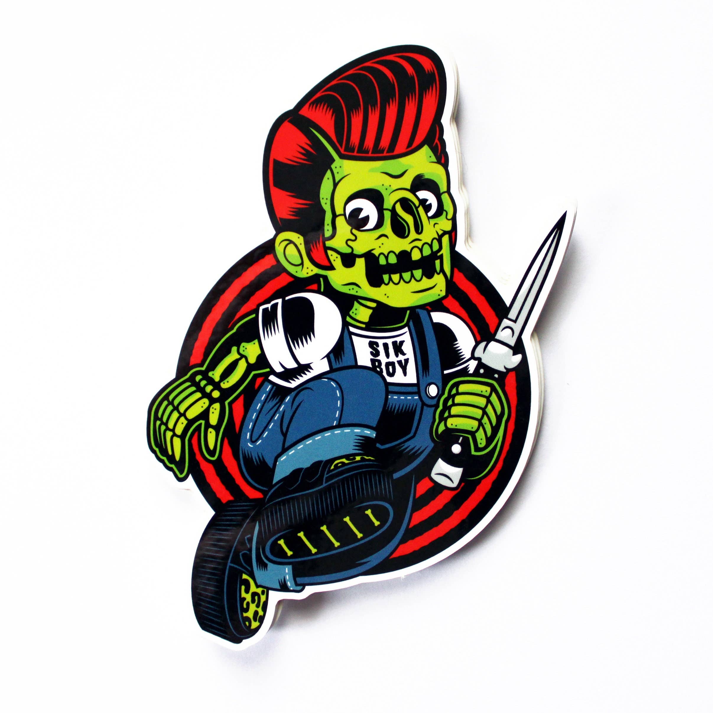 Dumb Junk - Wholesale Sticker - Sick Boy 5" Vinyl Sticker, Rockabilly Big Boy Sticker0
