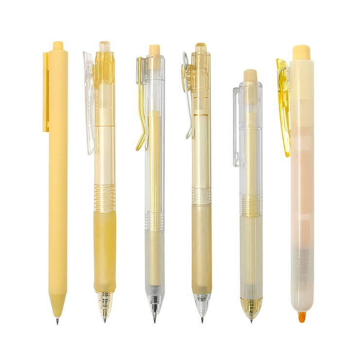 Wrapables.com - Wholesale Pen - Wrapables Retractable Rollerball Pens and Highlighter Set 614