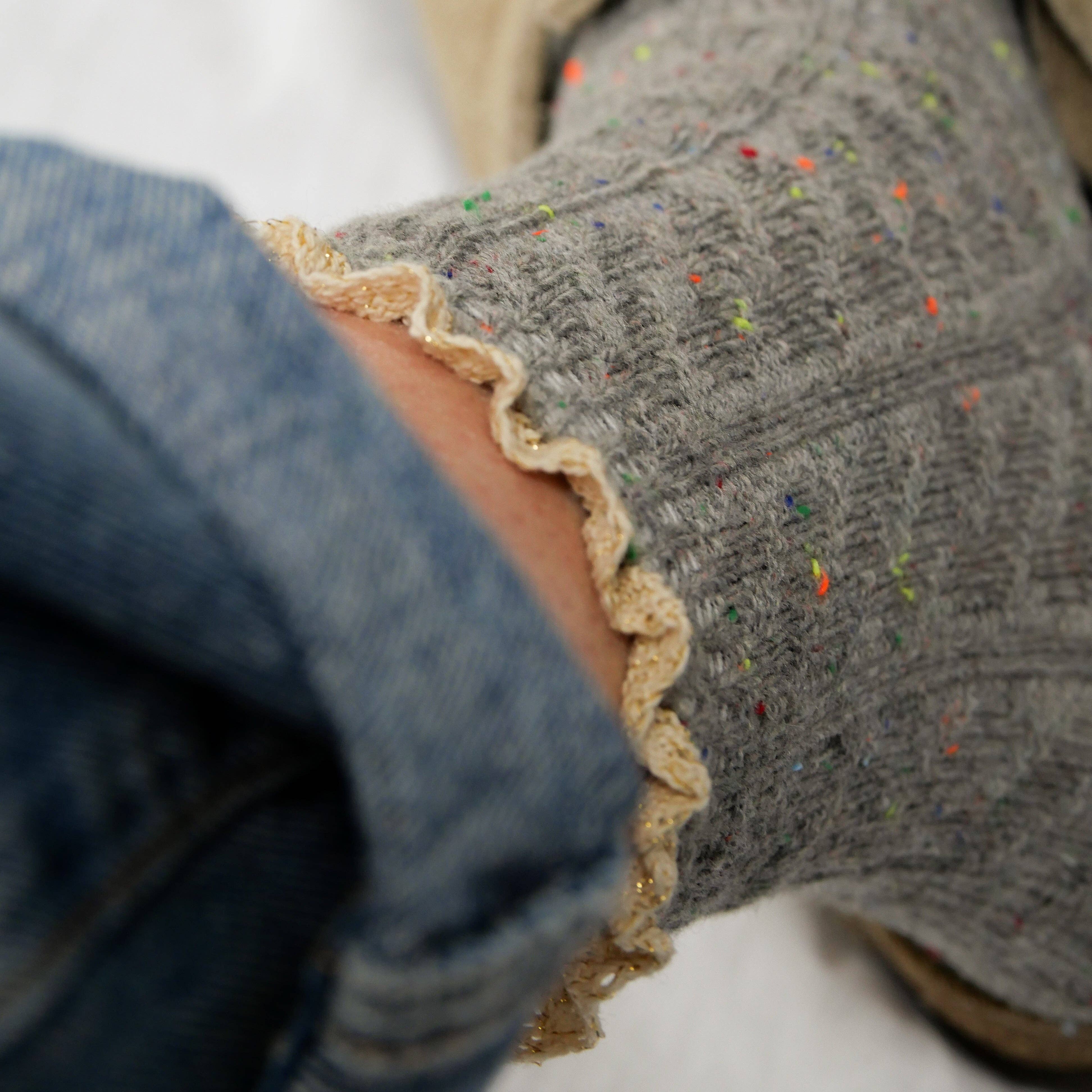 Gentil Coquelicot Paris - Wholesale Socks - Women's - Mottled gold macrame socks7