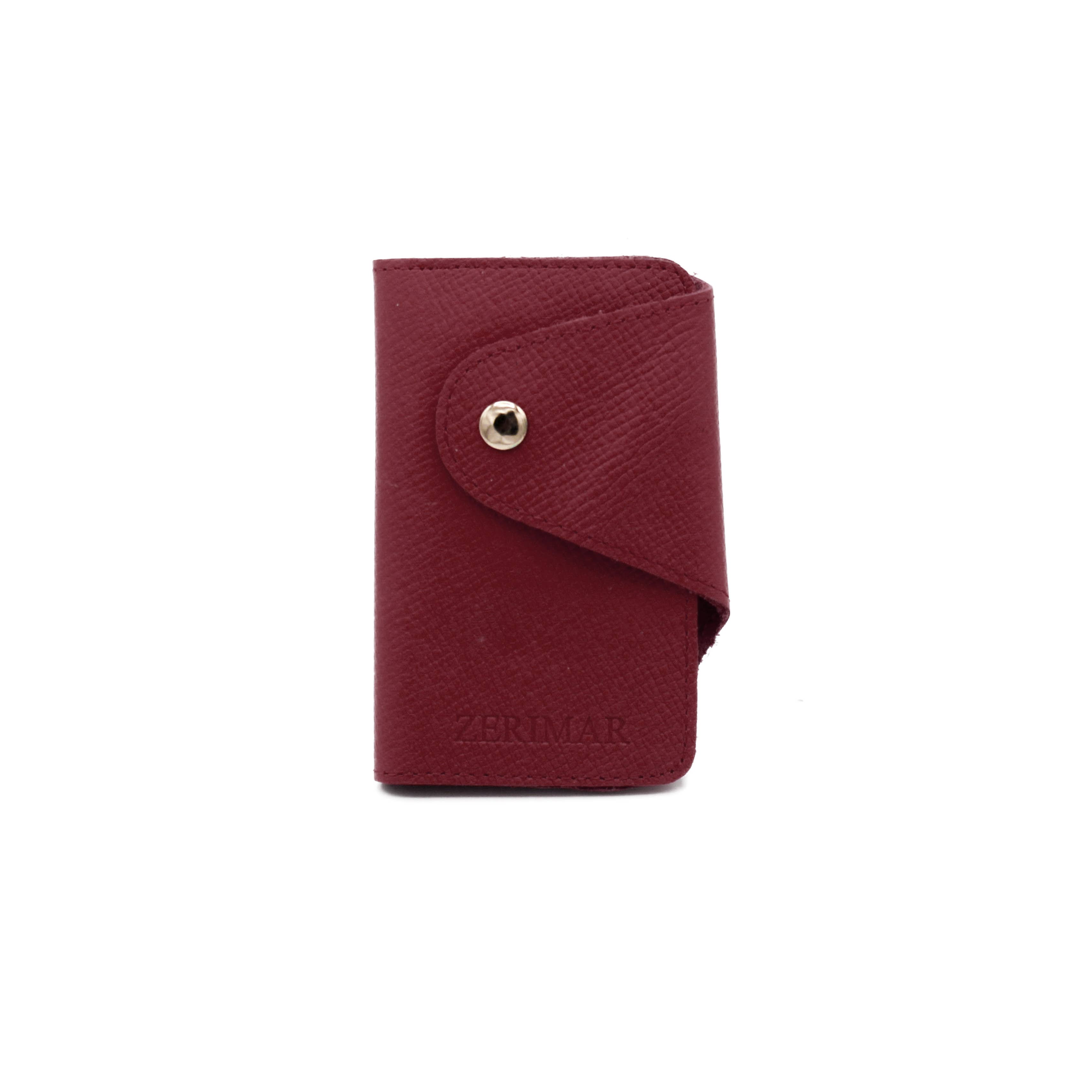 Burdeos Zerimar 100% Leather keychain wallet Measurements: 10x6,5 for wholesale on Faire0