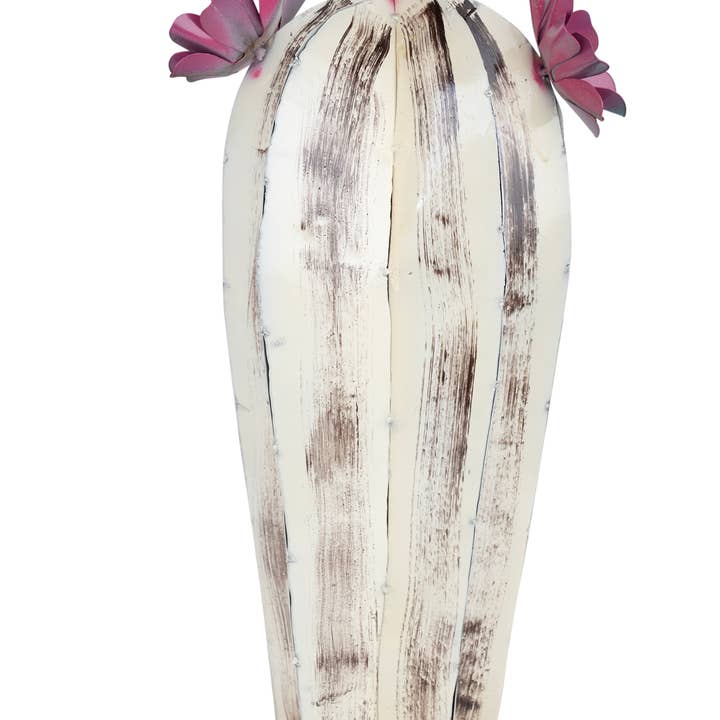 My Amigos Imports - Venta al por mayor Adornos/decoración de exteriores - Decoración Yuma Metal con diseño de cactus para jardín y desierto, tres tamaños, en blanco