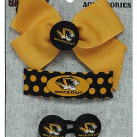 Missouri Tigers Ladies Hair Accessories Set 4-pc for wholesale by Jenkins Enterprises