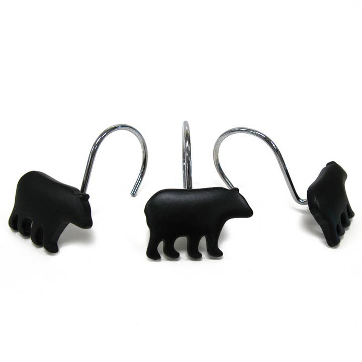 Donna Sharp Black Bear Shower Curtain Hooks for wholesale by American Heritage Textiles