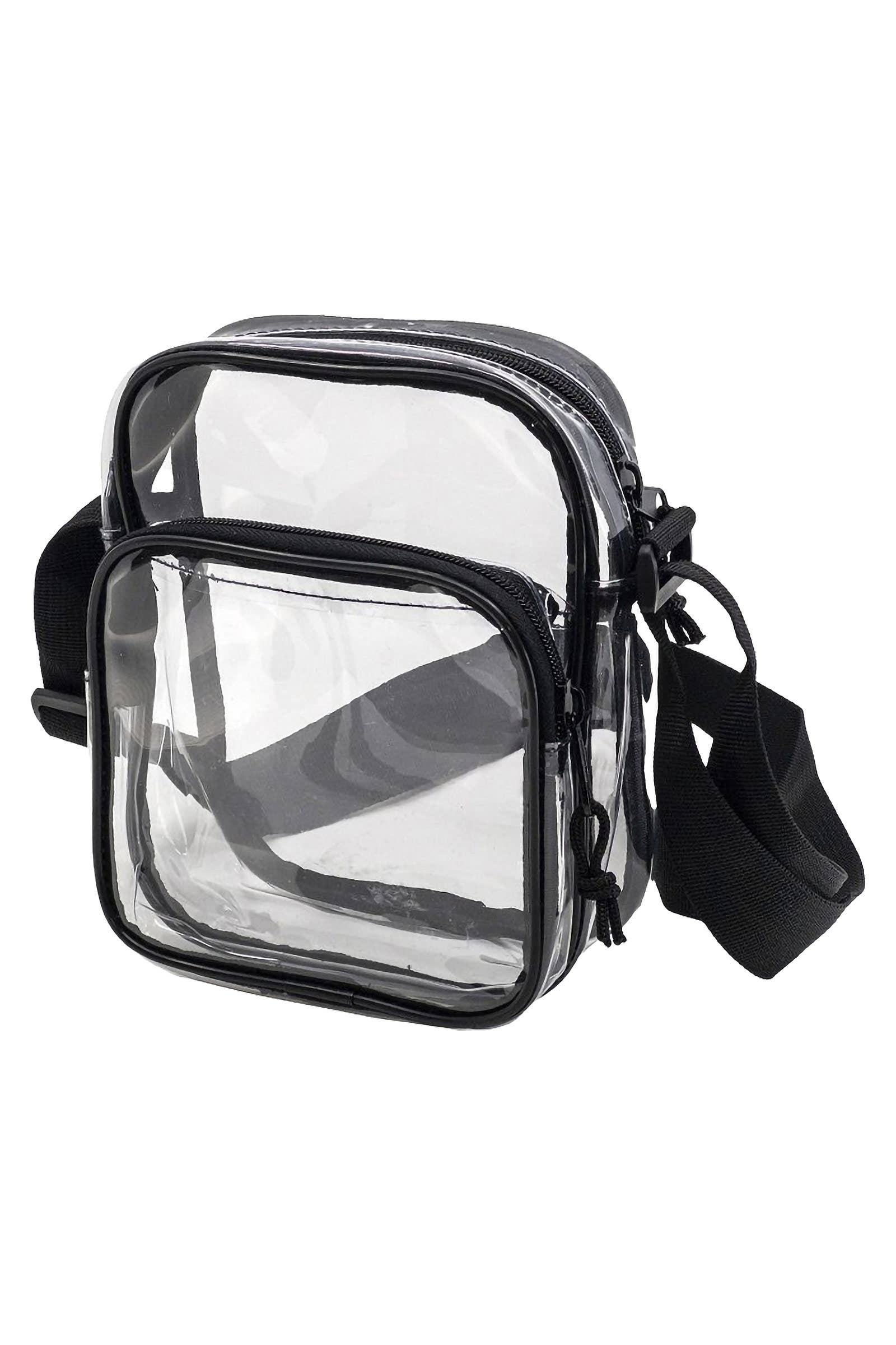 ASSORTED Clear Pvc Tall Crossbody Messenger Travel Bag for wholesale on Faire1