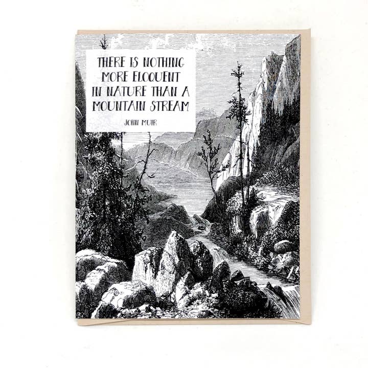 Mountain Stream - John Muir for wholesale by Big Wheel Press