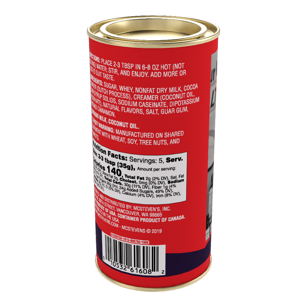 McSteven's - Wholesale Hot Cocoa Mix/Kit - I Love Lucy's© Vitameatavegamin Cinnamon Cocoa (7oz Tins)6