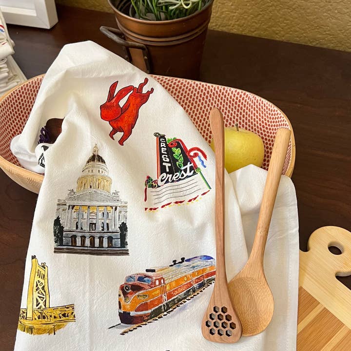 PriyaOriginalsArt - Wholesale Tea Towel - Sacramento Flour Sack Tea Towel5