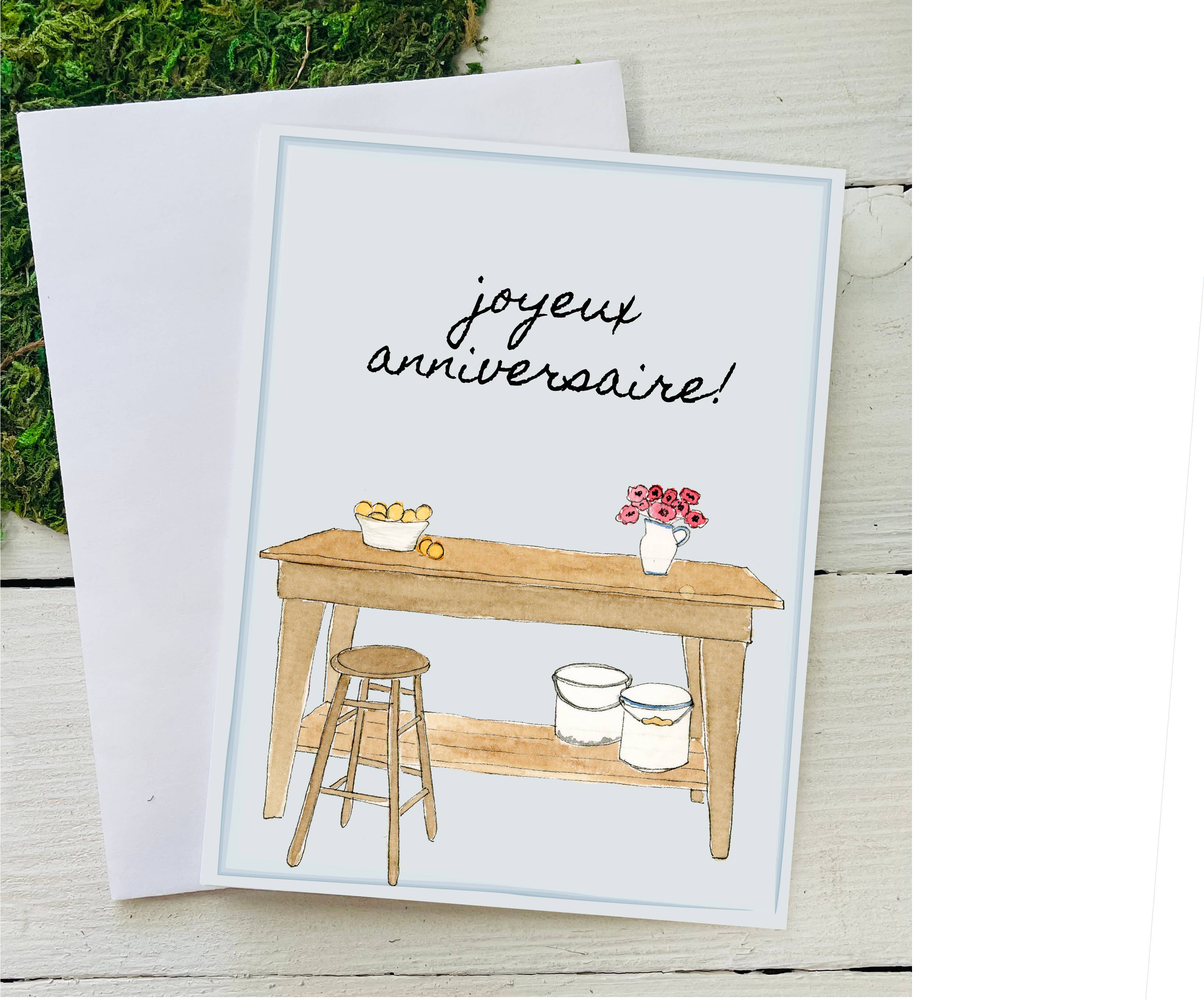 Krafty Inc - Wholesale Birthday Card - Joyeux Anniversaire Card0