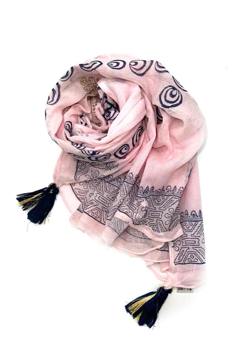 LINETA - Wholesale Scarf - Women's - C1 Indian cotton scarves7