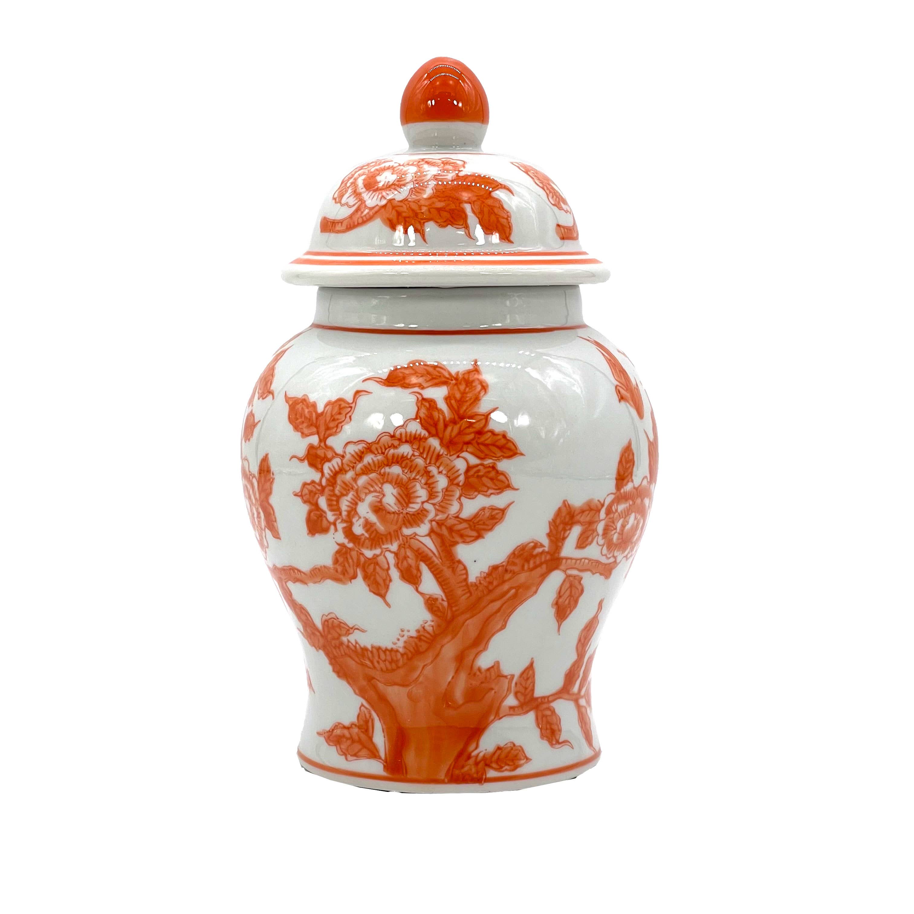 Galt International Company – wholesale Decorative jar – Small Chinoiserie Ceramic Decorative Tea & Ginger Jar 8"9