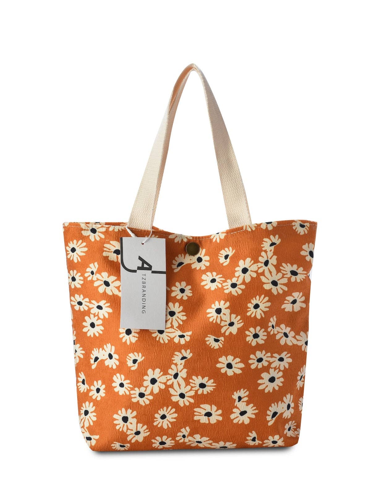 Funkyrel® Atzbranding Limited - Wholesale Tote Bag - Women's - Cosbai - Vintage Artistic Floral Corduroy Tote5