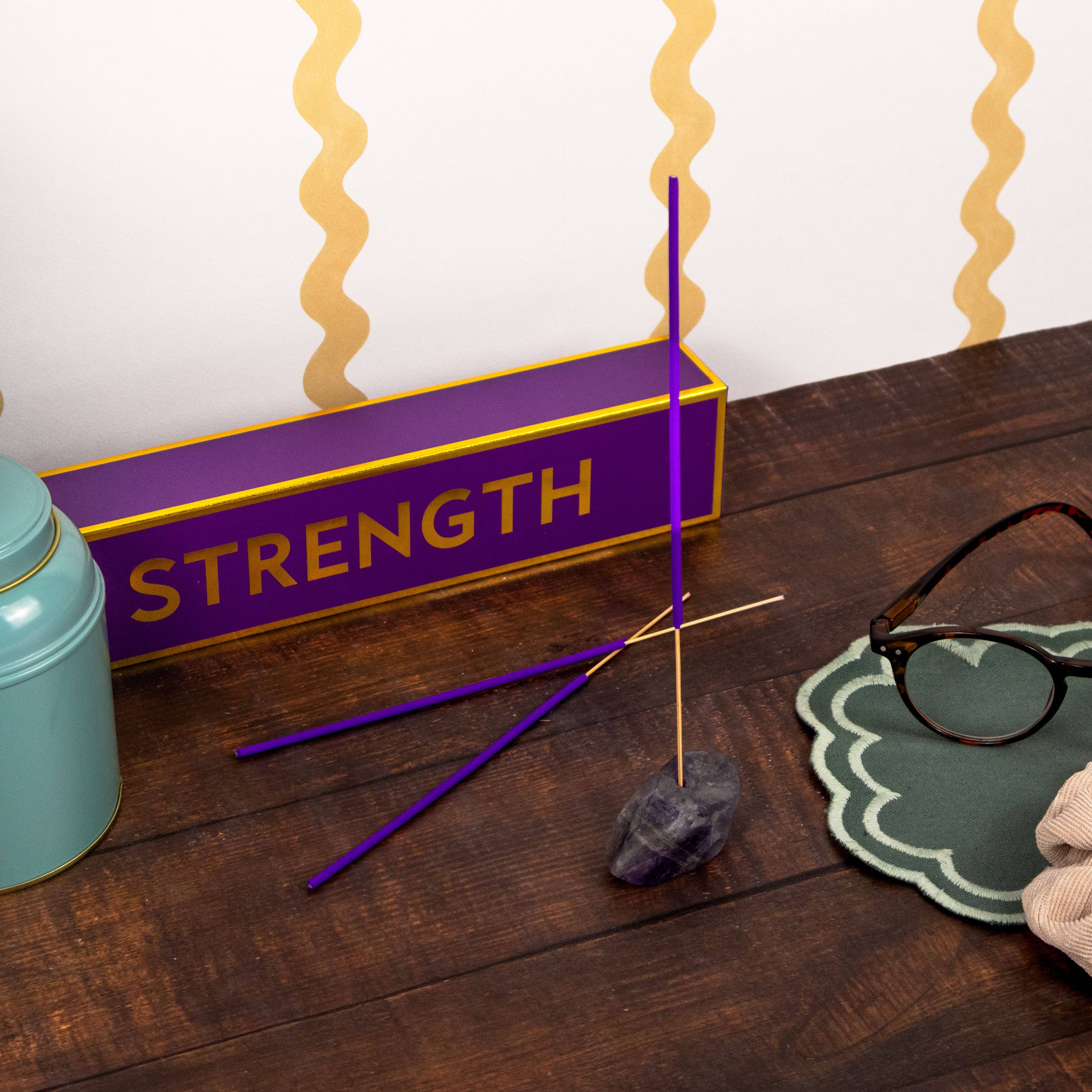 Robert Frederick Ltd - Wholesale Incense Holder - Strength Incense and Crystal Holder - Lavender & Eucalyptus Scent with Amethyst Crystal5